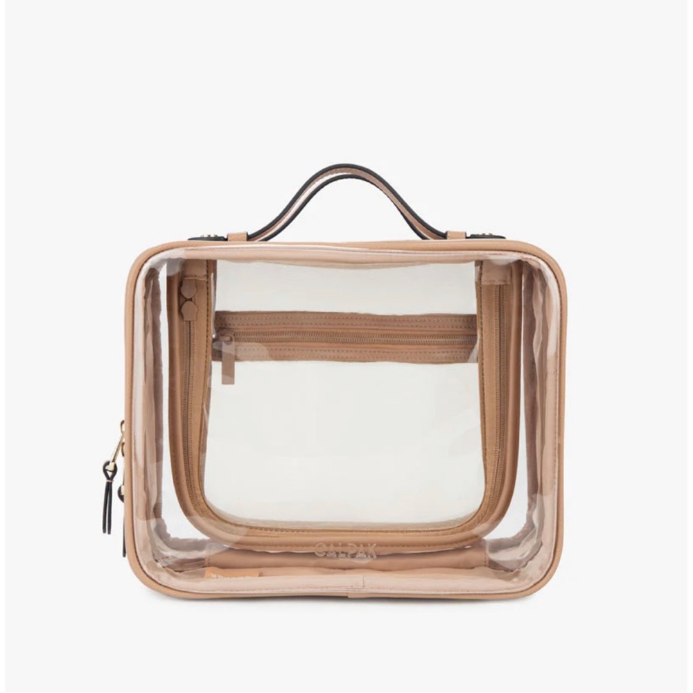 Calpak Large Clear Cosmetic Case in Carmel, excellent condition. Only used 1x.